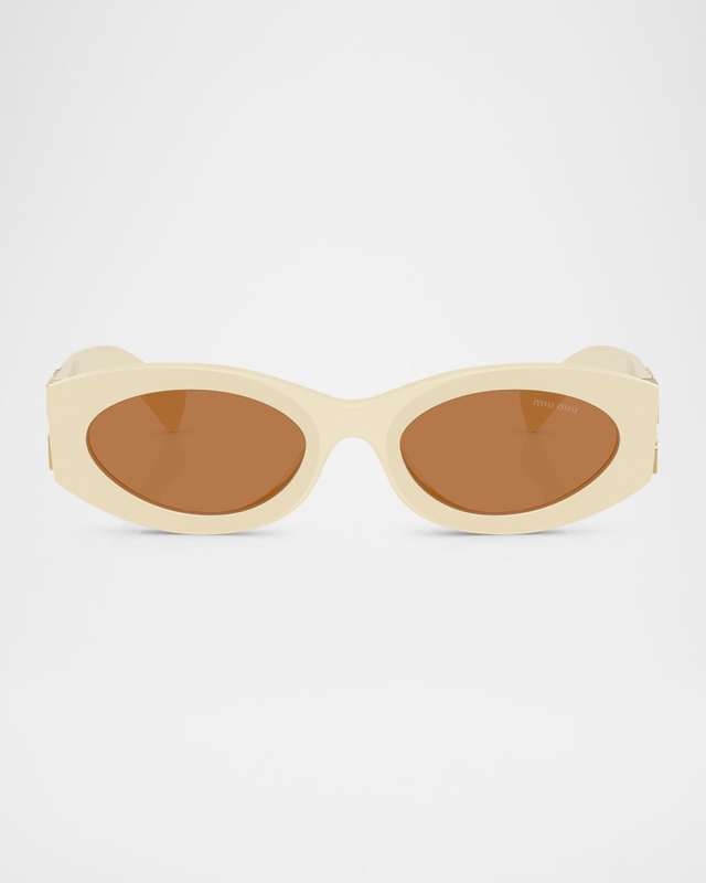 0MU 11WS Acetate Oval Sunglasses